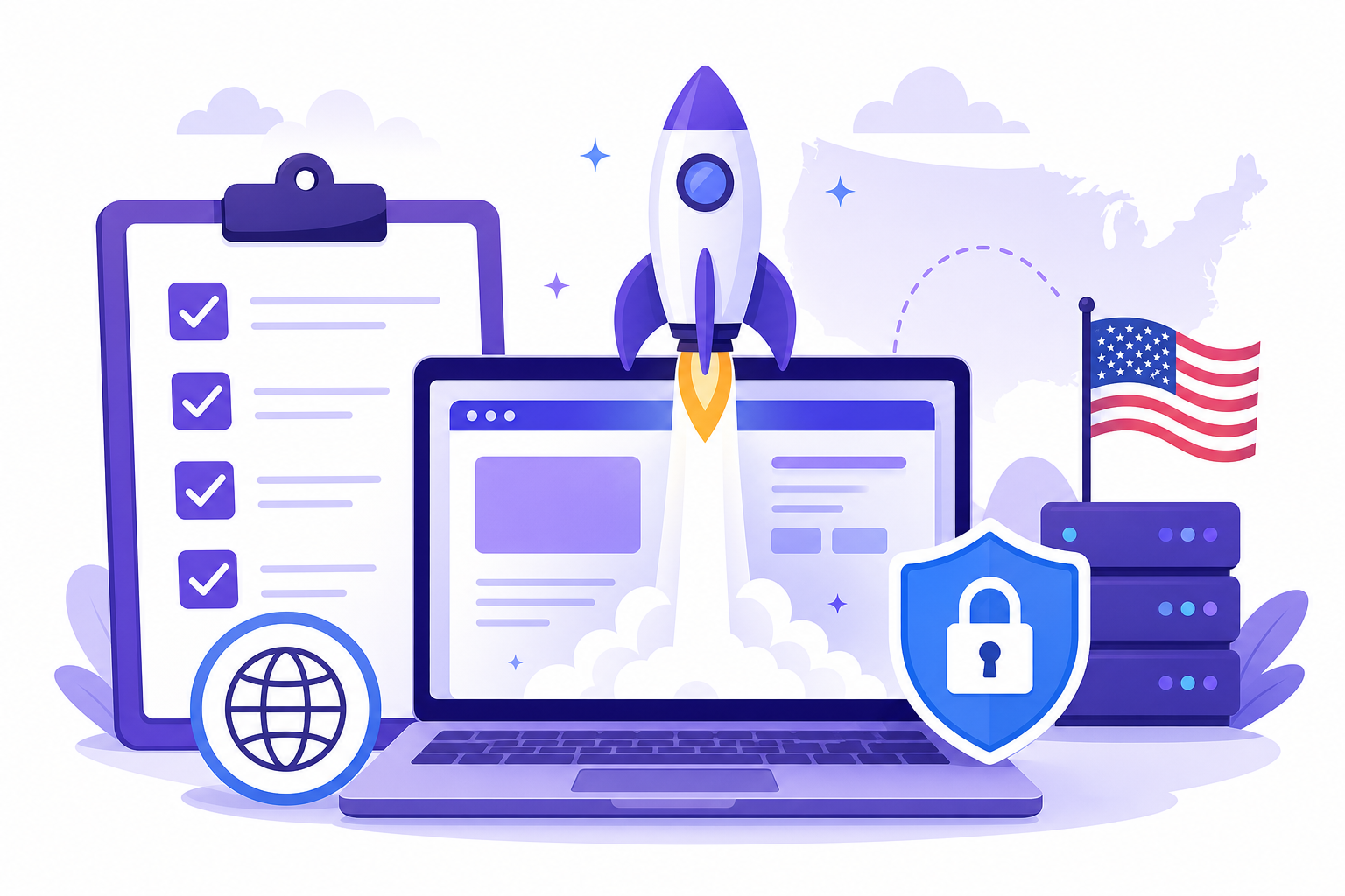Launch checklist for starting a WordPress website in the United States
