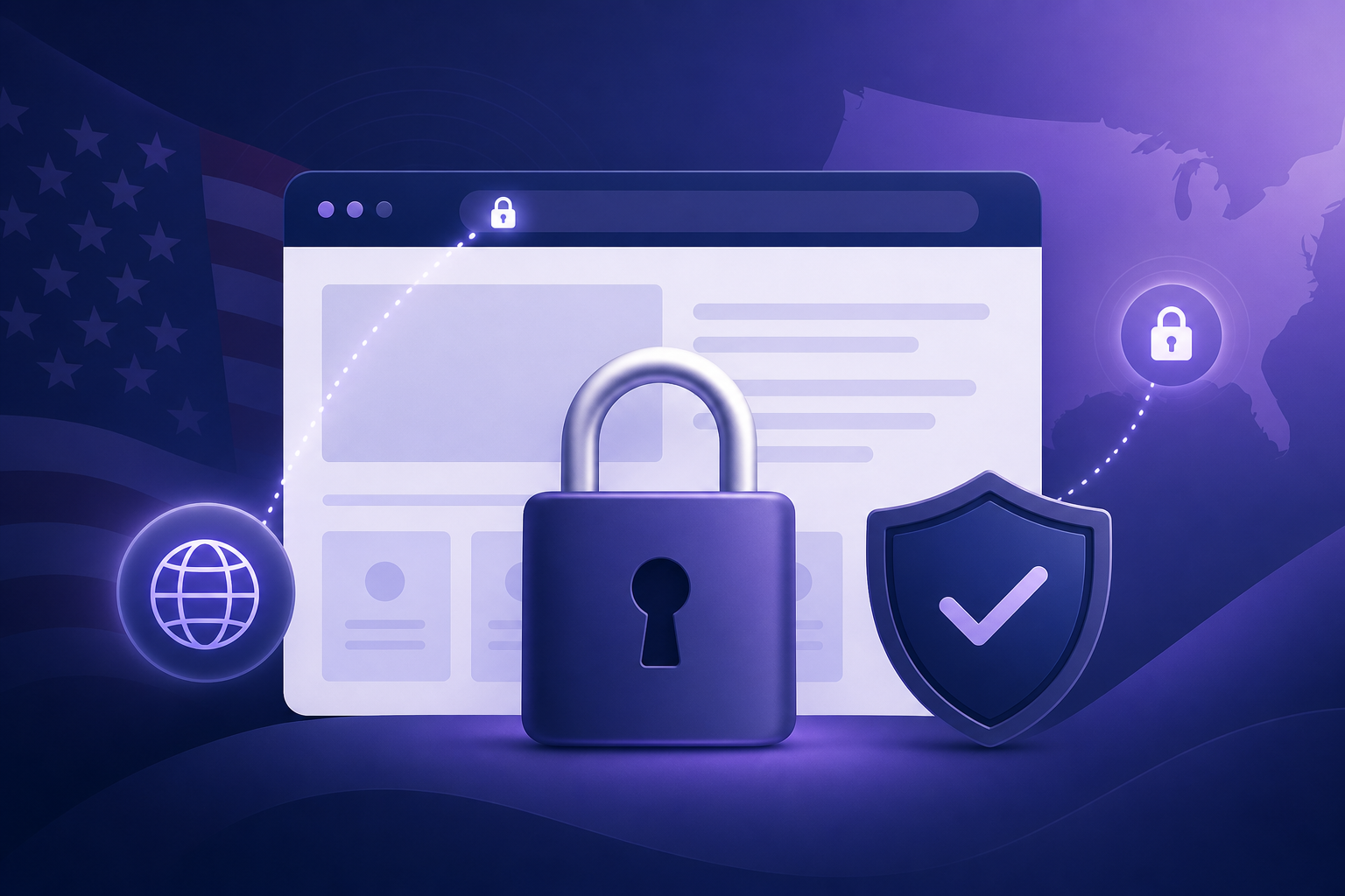 Security and HTTPS trust concept for WordPress hosting USA websites